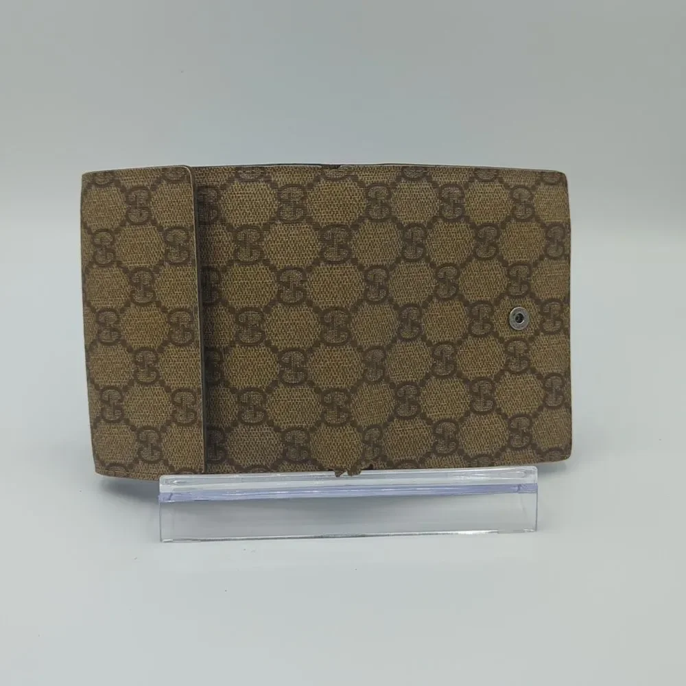 Gucci Tan and Brown Monogram Wallet - Picture 4 of 14